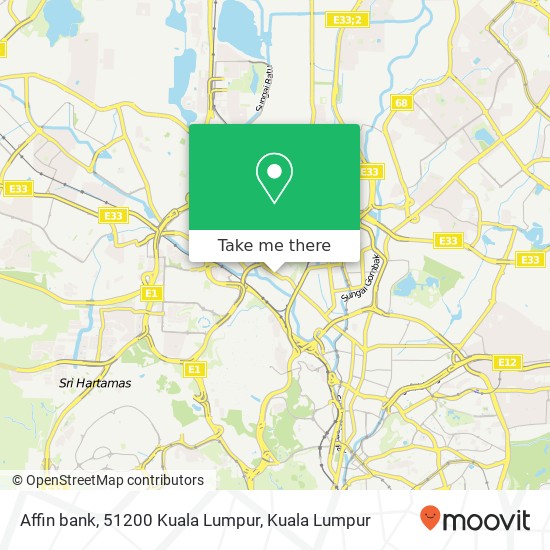 Affin bank, 51200 Kuala Lumpur map