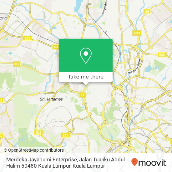 Peta Merdeka Jayabumi Enterprise, Jalan Tuanku Abdul Halim 50480 Kuala Lumpur
