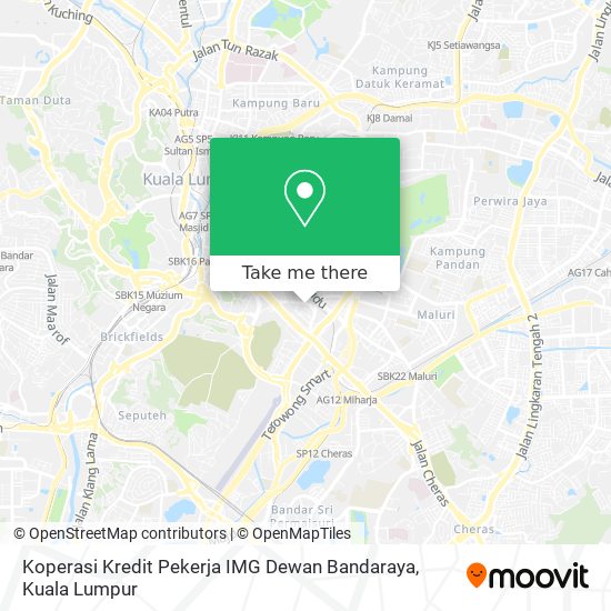 Koperasi Kredit Pekerja IMG Dewan Bandaraya map