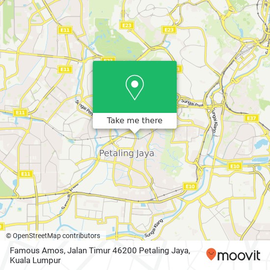 Famous Amos, Jalan Timur 46200 Petaling Jaya map