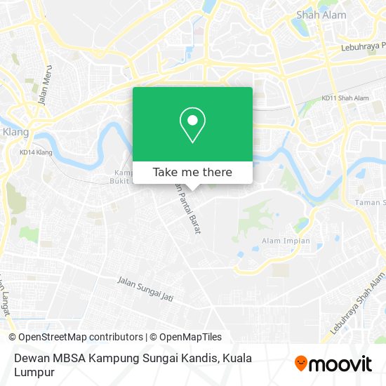 Dewan MBSA Kampung Sungai Kandis map
