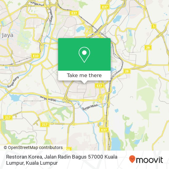 Restoran Korea, Jalan Radin Bagus 57000 Kuala Lumpur map