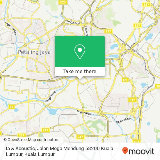 Ia & Acoustic, Jalan Mega Mendung 58200 Kuala Lumpur map
