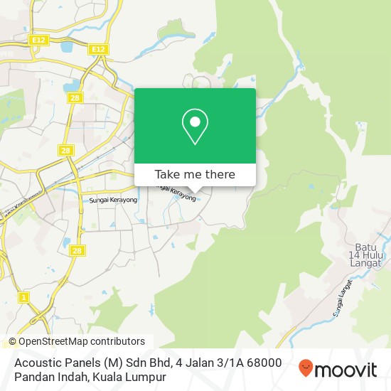 Acoustic Panels (M) Sdn Bhd, 4 Jalan 3 / 1A 68000 Pandan Indah map