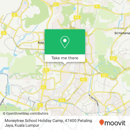 Peta Moneytree School Holiday Camp, 47400 Petaling Jaya