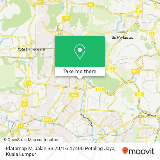 Idatamap M, Jalan SS 20 / 16 47400 Petaling Jaya map