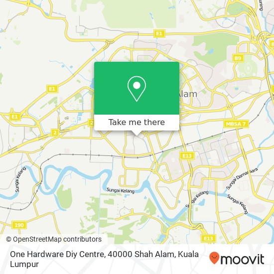 One Hardware Diy Centre, 40000 Shah Alam map