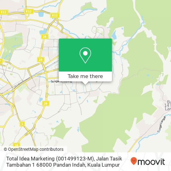 Total Idea Marketing (001499123-M), Jalan Tasik Tambahan 1 68000 Pandan Indah map