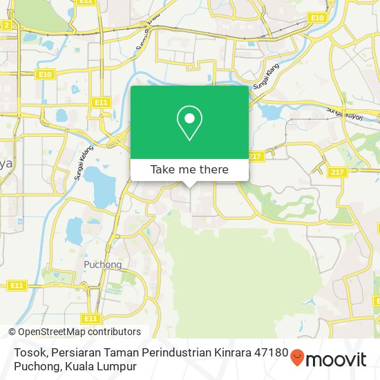 Tosok, Persiaran Taman Perindustrian Kinrara 47180 Puchong map