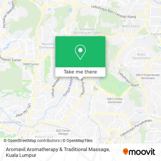 Aromavil Aromatherapy & Traditional Massage map