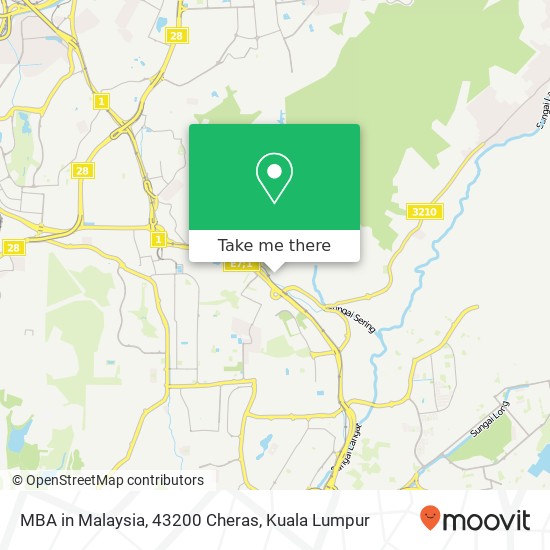 Peta MBA in Malaysia, 43200 Cheras