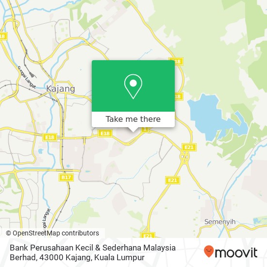 Bank Perusahaan Kecil & Sederhana Malaysia Berhad, 43000 Kajang map