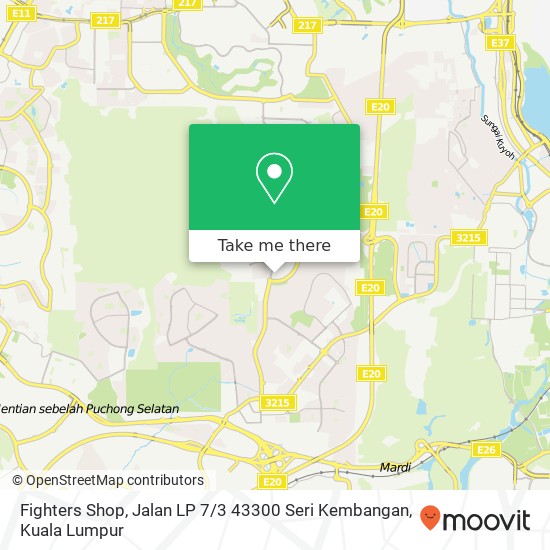 Fighters Shop, Jalan LP 7 / 3 43300 Seri Kembangan map