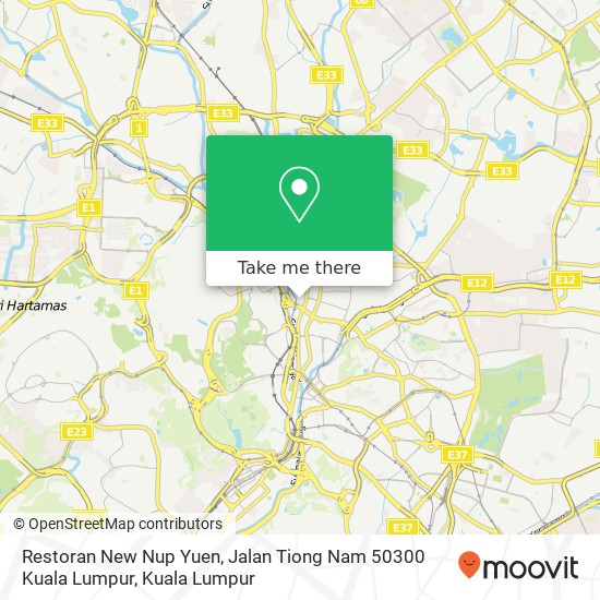 Restoran New Nup Yuen, Jalan Tiong Nam 50300 Kuala Lumpur map