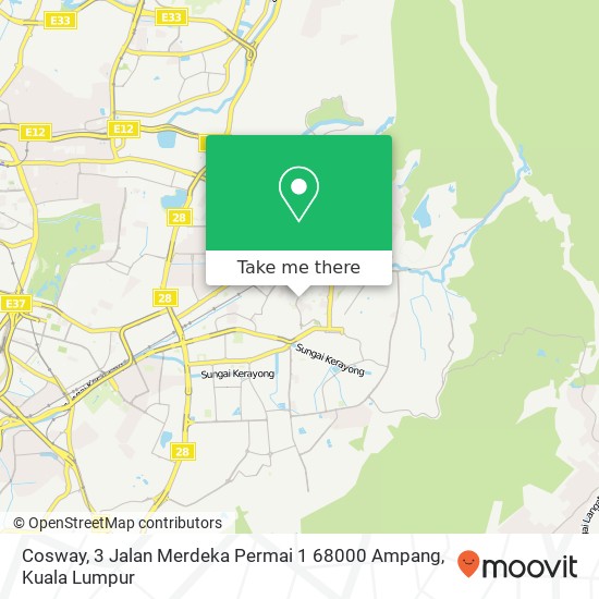 Cosway, 3 Jalan Merdeka Permai 1 68000 Ampang map