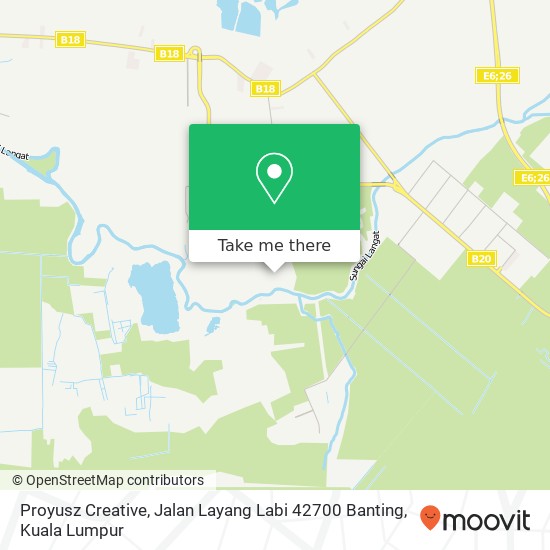 Peta Proyusz Creative, Jalan Layang Labi 42700 Banting