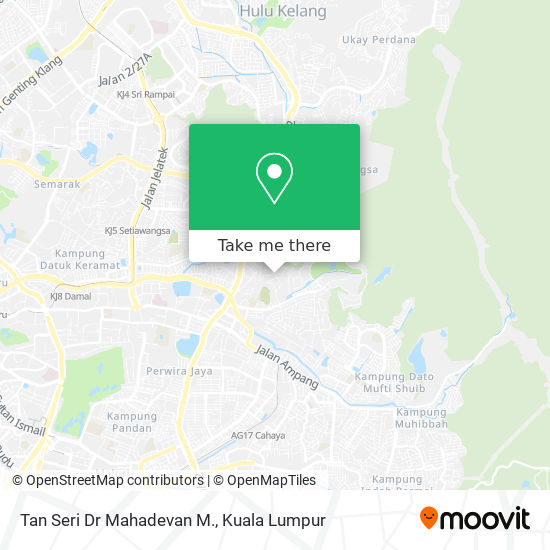 Tan Seri Dr Mahadevan M. map