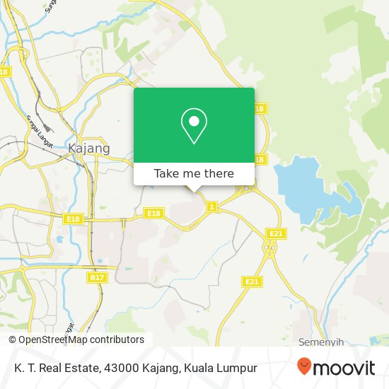 Peta K. T. Real Estate, 43000 Kajang