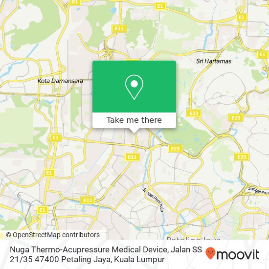 Nuga Thermo-Acupressure Medical Device, Jalan SS 21 / 35 47400 Petaling Jaya map