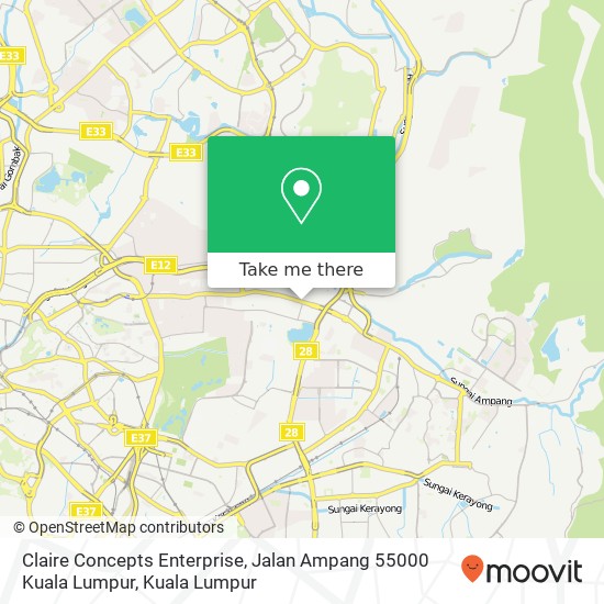Peta Claire Concepts Enterprise, Jalan Ampang 55000 Kuala Lumpur