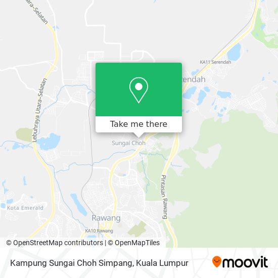 Kampung Sungai Choh Simpang map