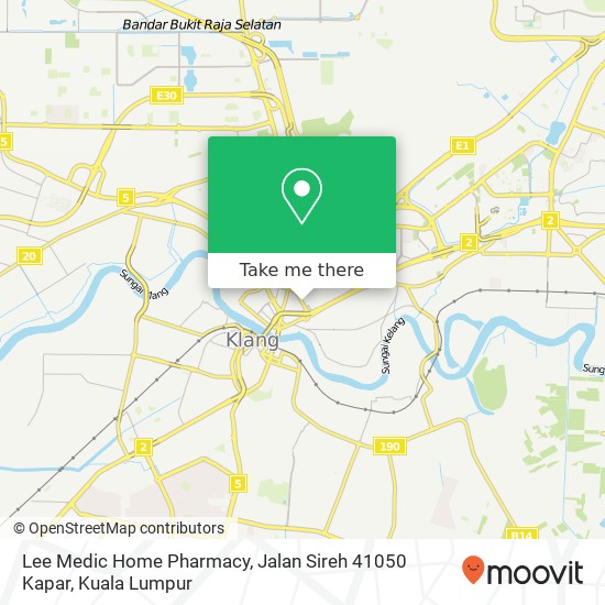 Lee Medic Home Pharmacy, Jalan Sireh 41050 Kapar map