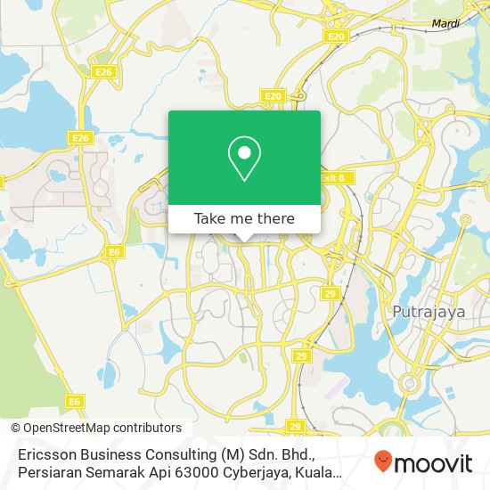 Peta Ericsson Business Consulting (M) Sdn. Bhd., Persiaran Semarak Api 63000 Cyberjaya