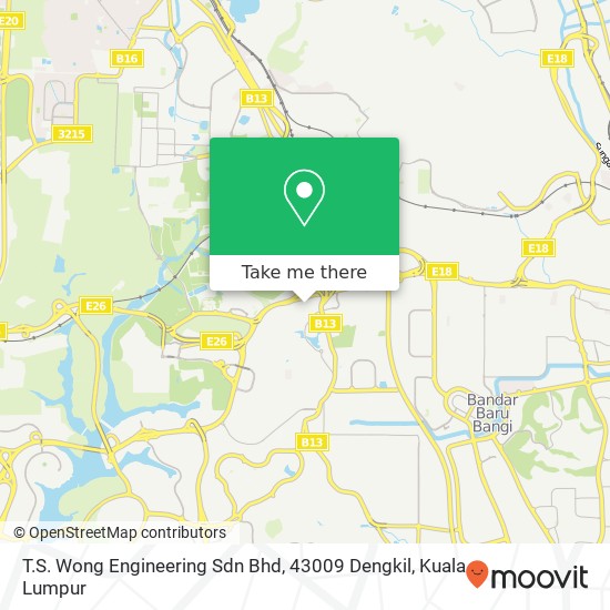 T.S. Wong Engineering Sdn Bhd, 43009 Dengkil map