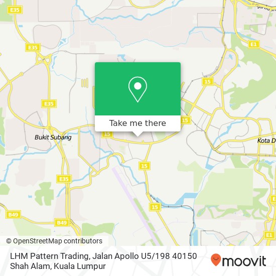 LHM Pattern Trading, Jalan Apollo U5 / 198 40150 Shah Alam map