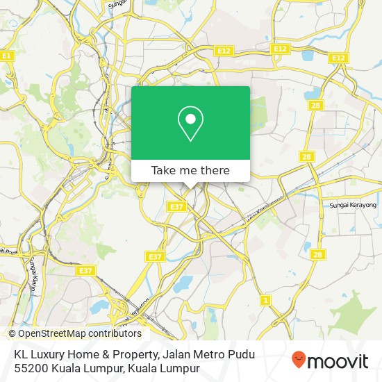 Peta KL Luxury Home & Property, Jalan Metro Pudu 55200 Kuala Lumpur