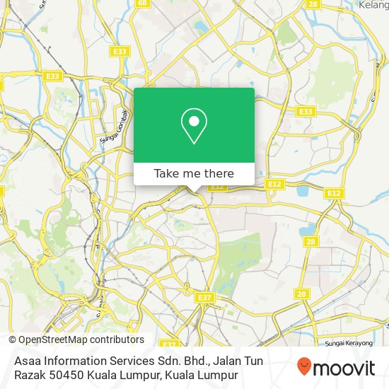 Asaa Information Services Sdn. Bhd., Jalan Tun Razak 50450 Kuala Lumpur map