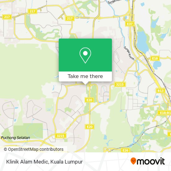 Klinik Alam Medic map