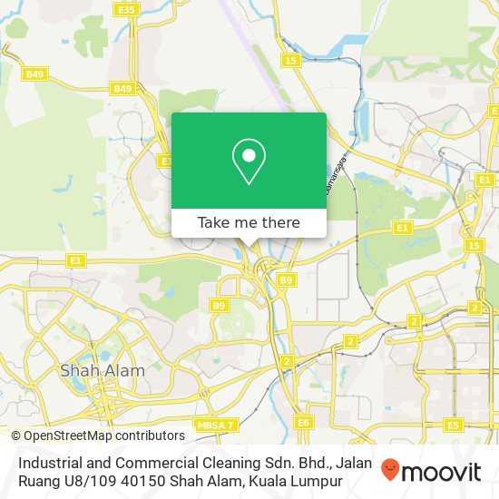 Industrial and Commercial Cleaning Sdn. Bhd., Jalan Ruang U8 / 109 40150 Shah Alam map