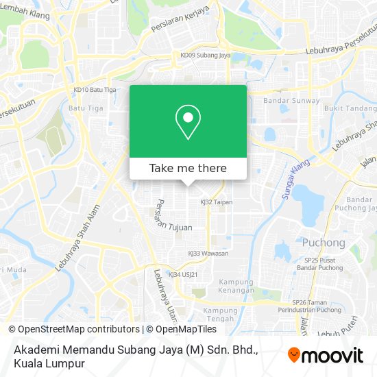Akademi Memandu Subang Jaya (M) Sdn. Bhd. map