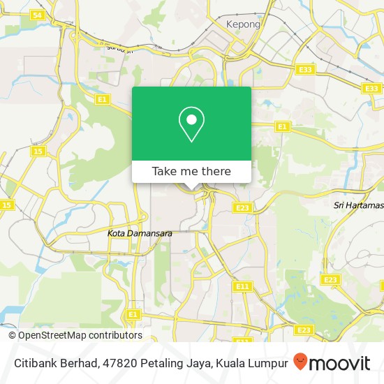 Peta Citibank Berhad, 47820 Petaling Jaya