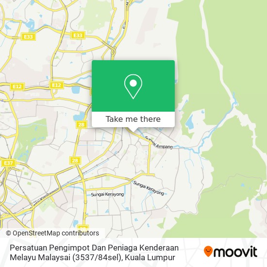 Persatuan Pengimpot Dan Peniaga Kenderaan Melayu Malaysai (3537 / 84sel) map