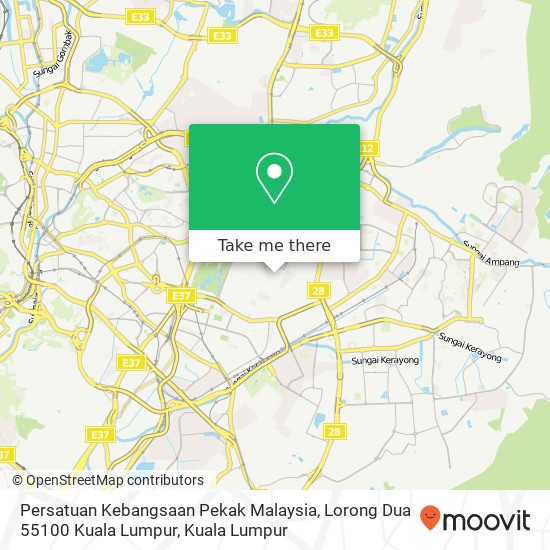 Persatuan Kebangsaan Pekak Malaysia, Lorong Dua 55100 Kuala Lumpur map