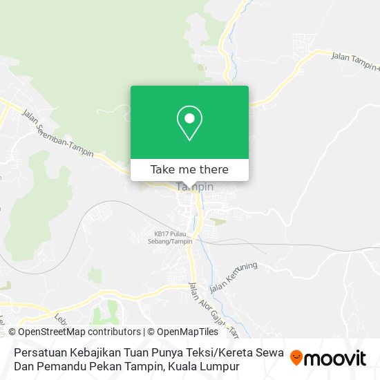 Persatuan Kebajikan Tuan Punya Teksi / Kereta Sewa Dan Pemandu Pekan Tampin map