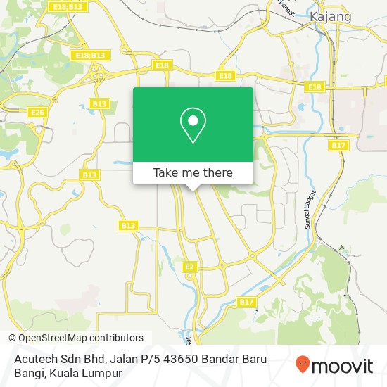 Acutech Sdn Bhd, Jalan P / 5 43650 Bandar Baru Bangi map