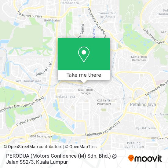 PERODUA (Motors Confidence (M) Sdn. Bhd.) @ Jalan SS2 / 3 map