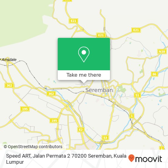 Speed ART, Jalan Permata 2 70200 Seremban map