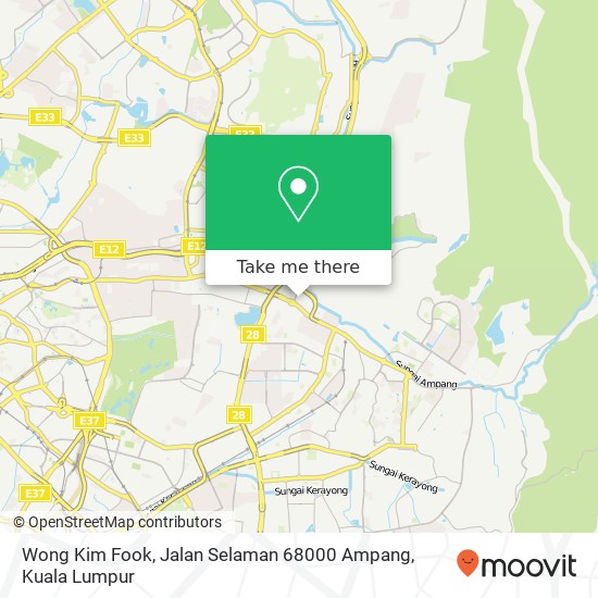 Peta Wong Kim Fook, Jalan Selaman 68000 Ampang