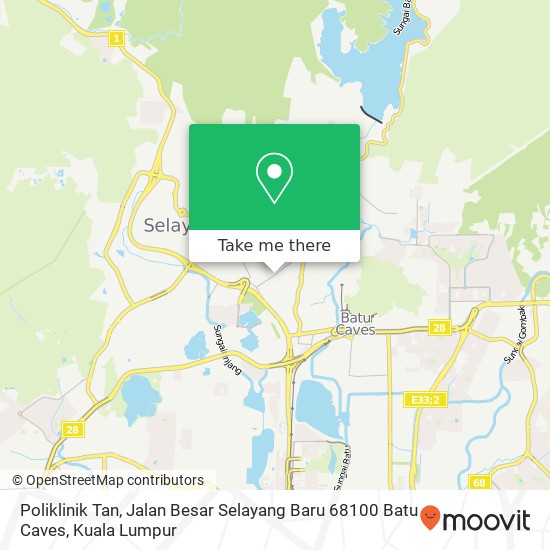 Poliklinik Tan, Jalan Besar Selayang Baru 68100 Batu Caves map