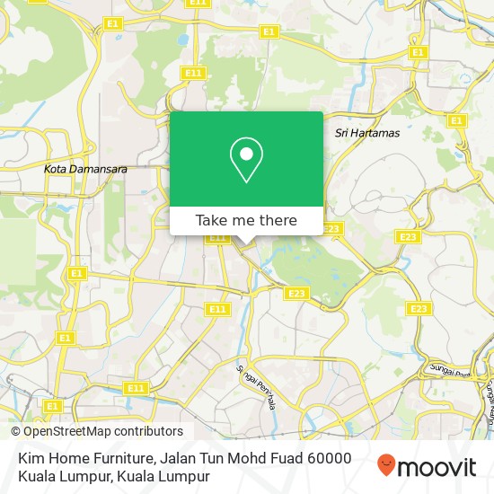Kim Home Furniture, Jalan Tun Mohd Fuad 60000 Kuala Lumpur map