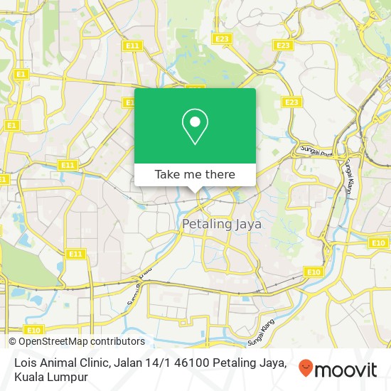 Lois Animal Clinic, Jalan 14 / 1 46100 Petaling Jaya map