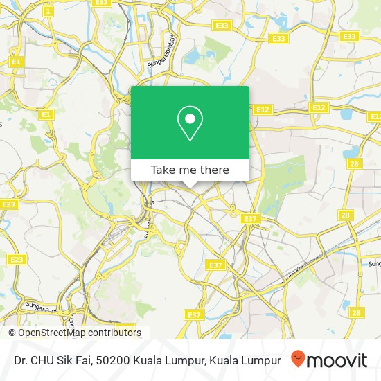 Peta Dr. CHU Sik Fai, 50200 Kuala Lumpur