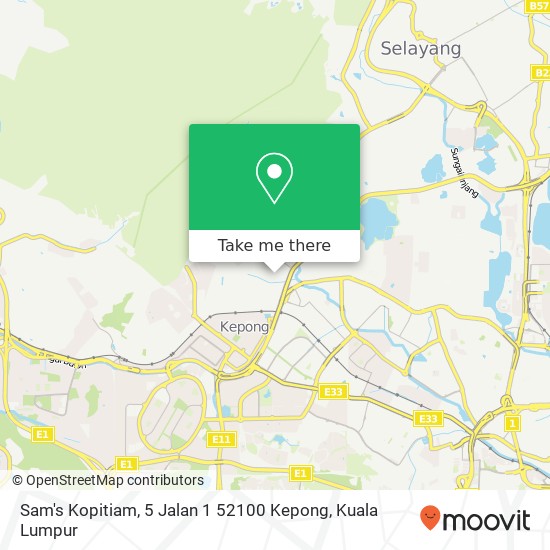 Sam's Kopitiam, 5 Jalan 1 52100 Kepong map