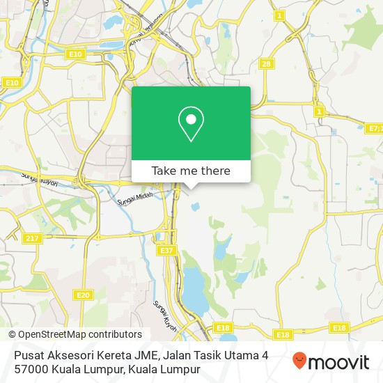 Pusat Aksesori Kereta JME, Jalan Tasik Utama 4 57000 Kuala Lumpur map