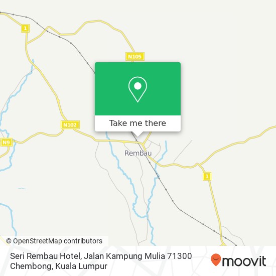 Seri Rembau Hotel, Jalan Kampung Mulia 71300 Chembong map