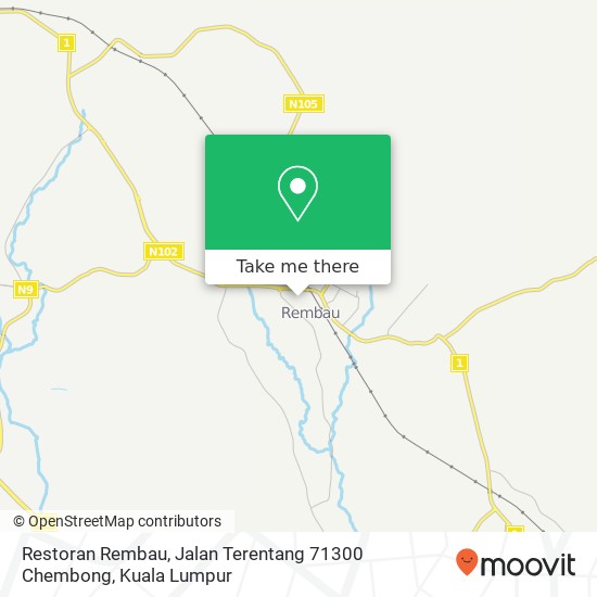 Restoran Rembau, Jalan Terentang 71300 Chembong map